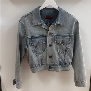 Alice & Olivia Cropped Denim Jacket